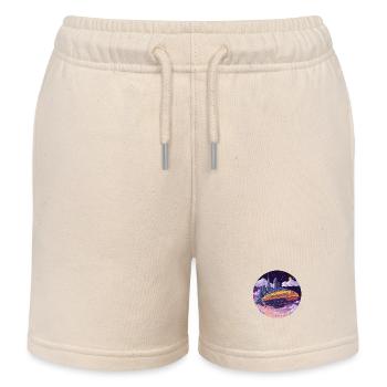 Future City: Departure into the world of tomorrow! - Kids Organic Sweat Shorts by Stanley/Stella - soft Ecru - Front