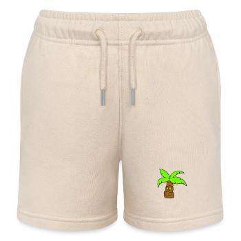 Lustige Palme Gesicht Insel Urlaub Glücklich Comic - Kinder Organic Joggingshorts Mini Bolter von Stanley/Stella - Natur - Vorne