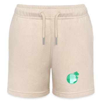 Palmen Insel Bäume Strand Streifen Meer Reise Rund - Kinder Organic Joggingshorts Mini Bolter von Stanley/Stella - Natur - Vorne