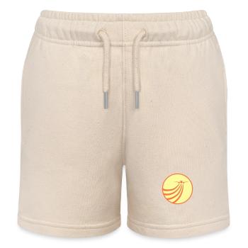Avion volant au soleil volant Stripe rond - Short de jogging enfant bio Stanley/Stella - écru doux - Devant
