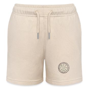 Viking Compass - Kids Organic Sweat Shorts by Stanley/Stella - soft Ecru - Front