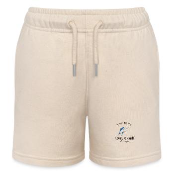 I can't, I have singing lessons with the dolphins - Kids Organic Sweat Shorts by Stanley/Stella - soft Ecru - Front
