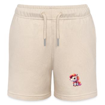 poney 4 - Short de jogging enfant bio Stanley/Stella - écru doux - Devant