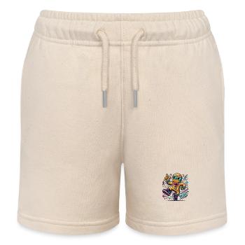 tanzender Lebkuchenmann Weihnachten - Kinder Organic Joggingshorts Mini Bolter von Stanley/Stella - Natur - Vorne