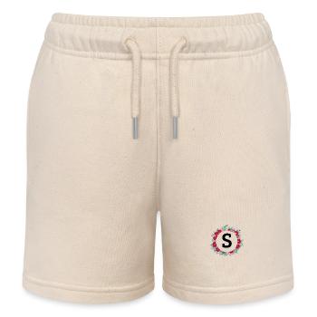 Blumenkrone des Buchstabens - Kinder Organic Joggingshorts Mini Bolter von Stanley/Stella - Natur - Vorne
