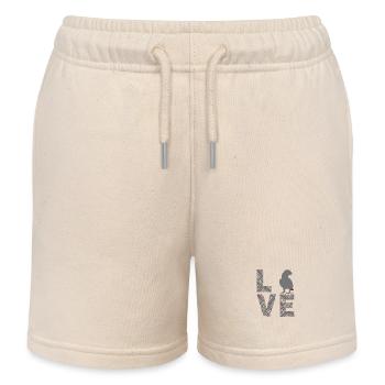 African grey parrot - Kids Organic Sweat Shorts by Stanley/Stella - soft Ecru - Front