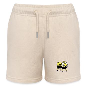 2 Schafe Pärchen Müde Wütend Verärgert Beleidigt - Kinder Organic Joggingshorts Mini Bolter von Stanley/Stella - Natur - Vorne