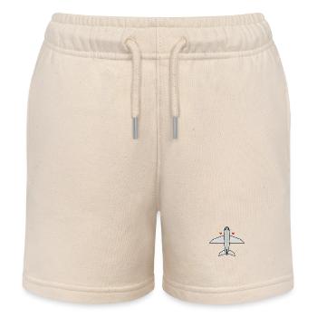 Flugzeug - Kinder Organic Joggingshorts Mini Bolter von Stanley/Stella - Natur - Vorne