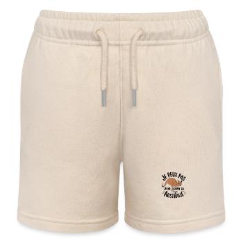 je peux pas je me barre en Australie - Short de jogging enfant bio Stanley/Stella - écru doux - Devant