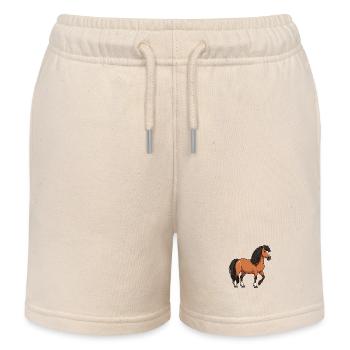 Isländische Ponyrolle - Kinder Organic Joggingshorts Mini Bolter von Stanley/Stella - Natur - Vorne