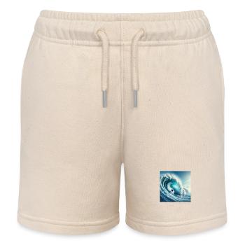 Surf's up - Kids Organic Sweat Shorts by Stanley/Stella - soft Ecru - Front