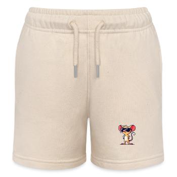 mouse - Kids Organic Sweat Shorts by Stanley/Stella - soft Ecru - Front