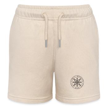 Bindrunes Star Protection - Kids Organic Sweat Shorts by Stanley/Stella - soft Ecru - Front