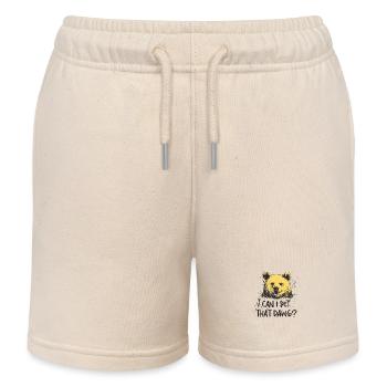 Kann ich diesen Hund streicheln Bär Meme Lustiger Hund - Kinder Organic Joggingshorts Mini Bolter von Stanley/Stella - Natur - Vorne