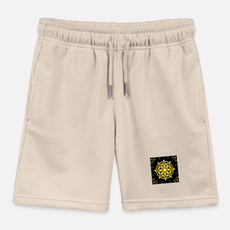 Cyber Pattern Kids Organic Sweat Shorts by Stanley/Stella