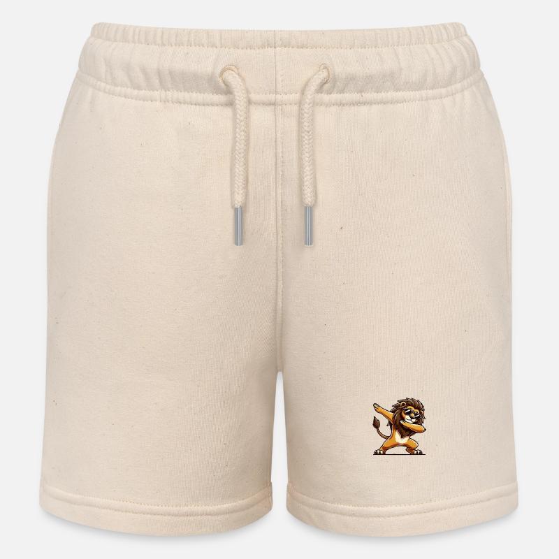 löwe comic dabbing - Kinder Organic Joggingshorts Mini Bolter von Stanley/Stella - Natur