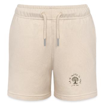Là où souffle le vent, je me tiens ! vêtements bio - Short de jogging enfant bio Stanley/Stella - écru doux - Devant