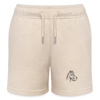 Pferd Pferde Reiten Reiter - Kinder Organic Joggingshorts Mini Bolter von Stanley/Stella - Natur - Vorne