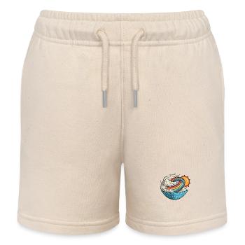Mathematischer Wirbel Sonne - Kinder Organic Joggingshorts Mini Bolter von Stanley/Stella - Natur - Vorne