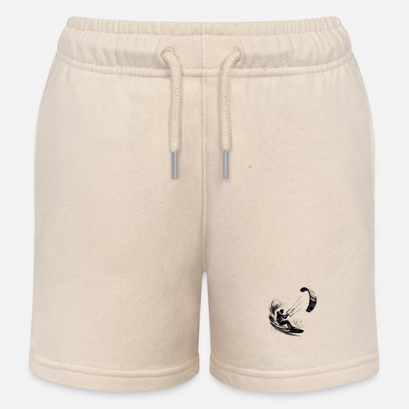 Sport Kite Surfer Water Splash et Kite - Short de jogging enfant bio Stanley/Stella - écru doux