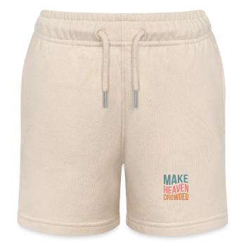Make Heaven Crowded - Kids Organic Sweat Shorts by Stanley/Stella - soft Ecru - Front