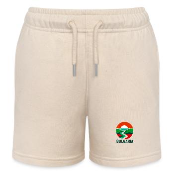 Bulgaria Pride – Celebrate the Beauty of Bulgaria - Kids Organic Sweat Shorts by Stanley/Stella - soft Ecru - Front