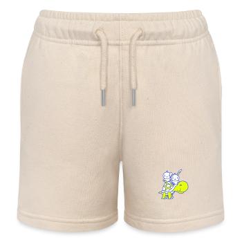 2 Hase Vogel große riesige Schildkröte winken Team - Kinder Organic Joggingshorts Mini Bolter von Stanley/Stella - Natur - Vorne