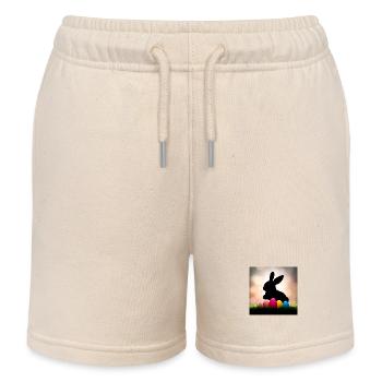 Schatten-Ostern - Kinder Organic Joggingshorts Mini Bolter von Stanley/Stella - Natur - Vorne