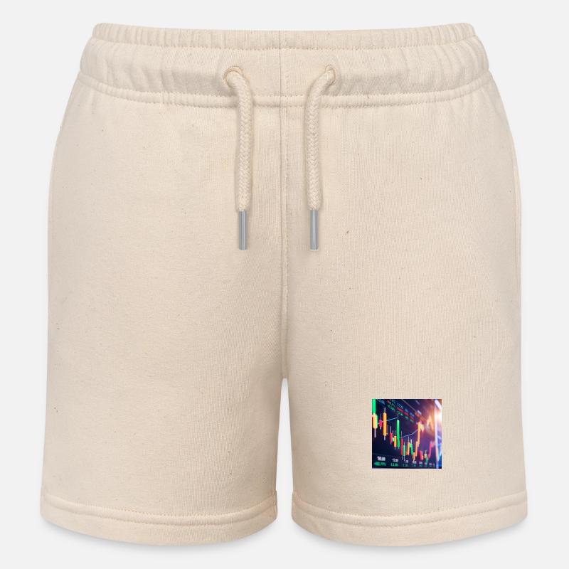 Courses - Kids Organic Sweat Shorts by Stanley/Stella - soft Ecru