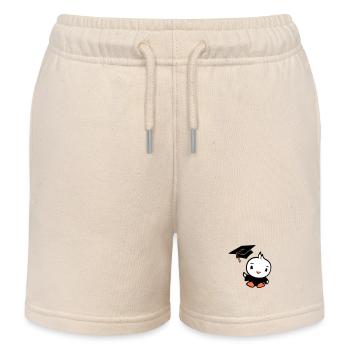 Oiseau Graduation Collège Graduation Chapeau École - Short de jogging enfant bio Stanley/Stella - écru doux - Devant