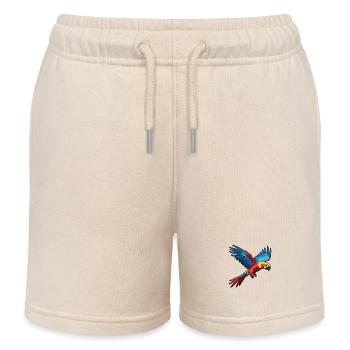 Perroquet - Design animalier - Short de jogging enfant bio Stanley/Stella - écru doux - Devant