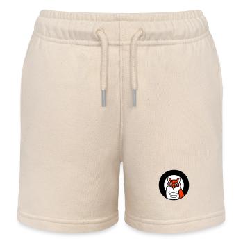 Eule Vogel Uhu Nachtvogel Schleiereule Kauz Comic - Kinder Organic Joggingshorts Mini Bolter von Stanley/Stella - Natur - Vorne