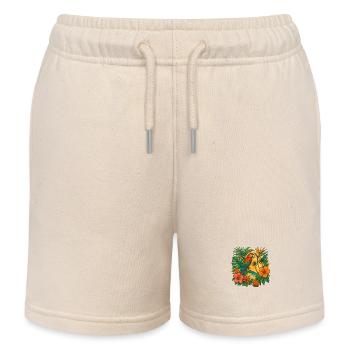 Tropische Collage - Kinder Organic Joggingshorts Mini Bolter von Stanley/Stella - Natur - Vorne