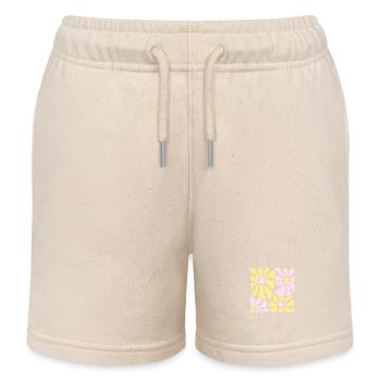 Pastel Flower Power - Kinder Organic Joggingshorts Mini Bolter von Stanley/Stella - Natur - Vorne