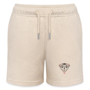 Hand Party Zeichen Feiern - Kinder Organic Joggingshorts Mini Bolter von Stanley/Stella - Natur - Vorne