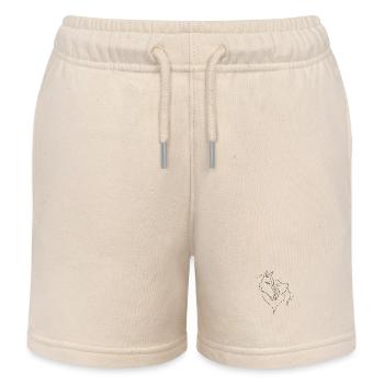 Pferde knuddeln - Kinder Organic Joggingshorts Mini Bolter von Stanley/Stella - Natur - Vorne