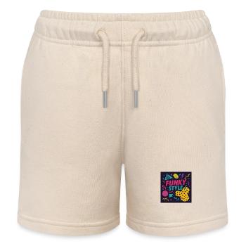 Funky Style – Memphis Madness - Kinder Organic Joggingshorts Mini Bolter von Stanley/Stella - Natur - Vorne