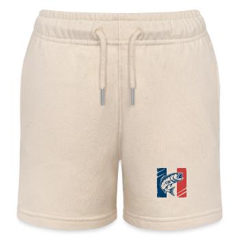 Rot, Weiß & Bass – Frankreich - Kinder Organic Joggingshorts Mini Bolter von Stanley/Stella - Natur - Vorne