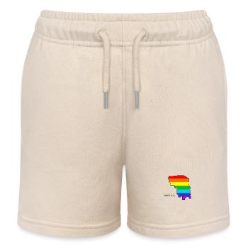 Süd-L.A. Regenbogen - Kinder Organic Joggingshorts Mini Bolter von Stanley/Stella - Natur - Vorne