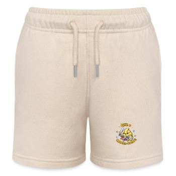 Rise & Croiss-Shine Croissant Kawaii Drôle Chevalier - Short de jogging enfant bio Stanley/Stella - écru doux - Devant
