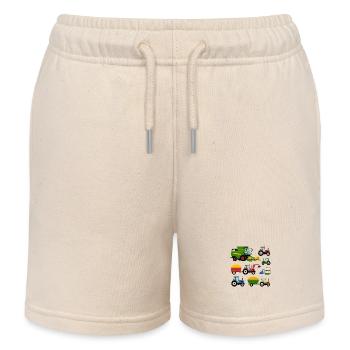 Traktor Traktor Landwirtschaftliche Maschinen Bauernhof - Kinder Organic Joggingshorts Mini Bolter von Stanley/Stella - Natur - Vorne