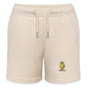 Petits tropiques – Crocodile - Short de jogging enfant bio Stanley/Stella - écru doux - Devant