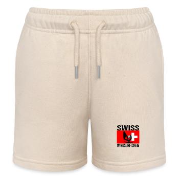 Chemise ras du cou suisse de windsurf - Short de jogging enfant bio Stanley/Stella - écru doux - Devant