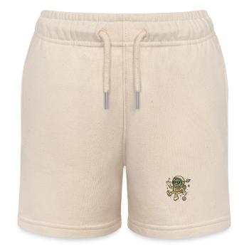 Willkommen im All - Kinder Organic Joggingshorts Mini Bolter von Stanley/Stella - Natur - Vorne