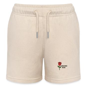 FAVORITE ROSE - Kids Organic Sweat Shorts by Stanley/Stella - soft Ecru - Front