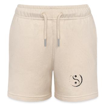 Yin and Yang Balancing - Kids Organic Sweat Shorts by Stanley/Stella - soft Ecru - Front