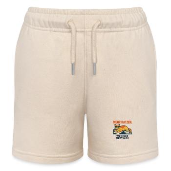 Mehr Katzen. Weniger Meetings - Kinder Organic Joggingshorts Mini Bolter von Stanley/Stella - Natur - Vorne