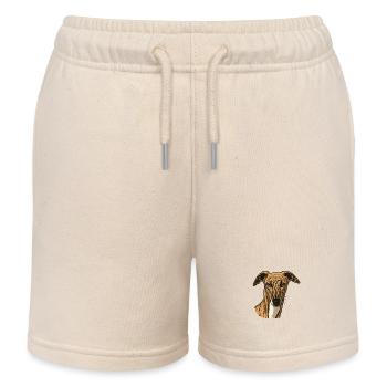 Galgo Espanol - Portrait - Mari - Kids Organic Sweat Shorts by Stanley/Stella - soft Ecru - Front