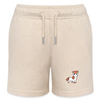 Pferd Süß Pony Fohlen Pferdemädchen Niedlich Comic - Kinder Organic Joggingshorts Mini Bolter von Stanley/Stella - Natur - Vorne