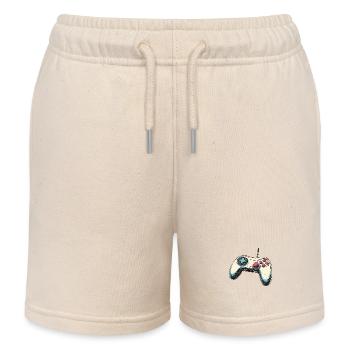 Gamepad, Gamepad, Controller-Logo und Joystick - Kinder Organic Joggingshorts Mini Bolter von Stanley/Stella - Natur - Vorne